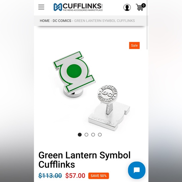 superman and green lantern cufflinks - Picture 2 of 4